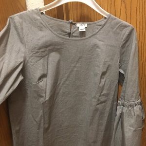 J. Crew Tie Sleeve Mini-Gingham Blouse